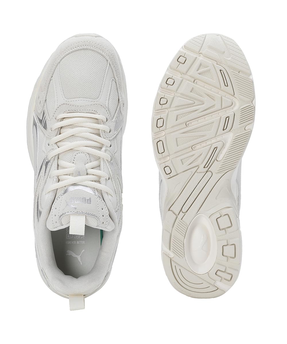 PUMA Erkek/Unisex Milenio Tech Suede-Alpine Snow-Vapor Gray-Frosted Ivory Low Boot 42.5