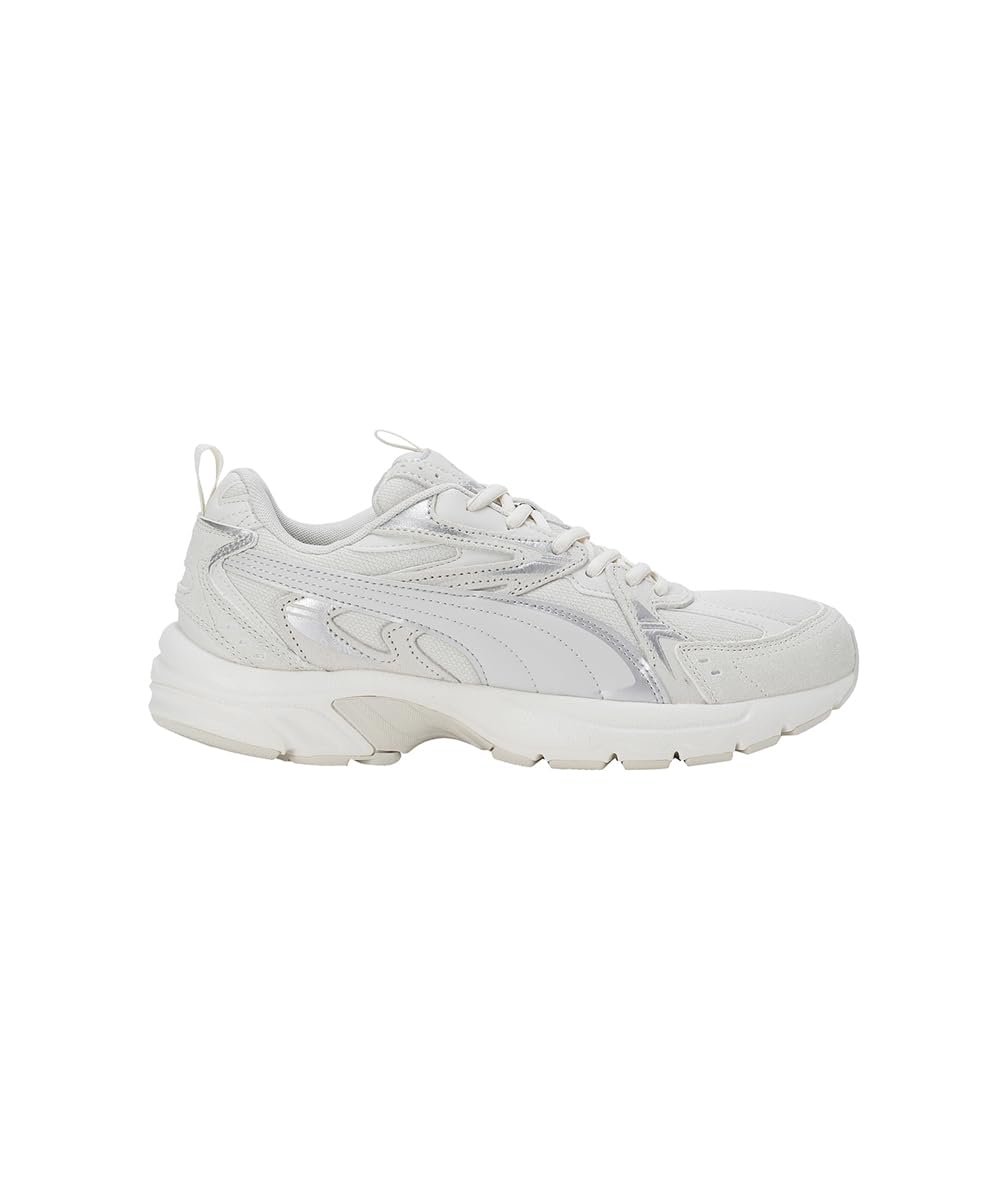 PUMA Erkek/Unisex Milenio Tech Suede-Alpine Snow-Vapor Gray-Frosted Ivory Low Boot 42.5