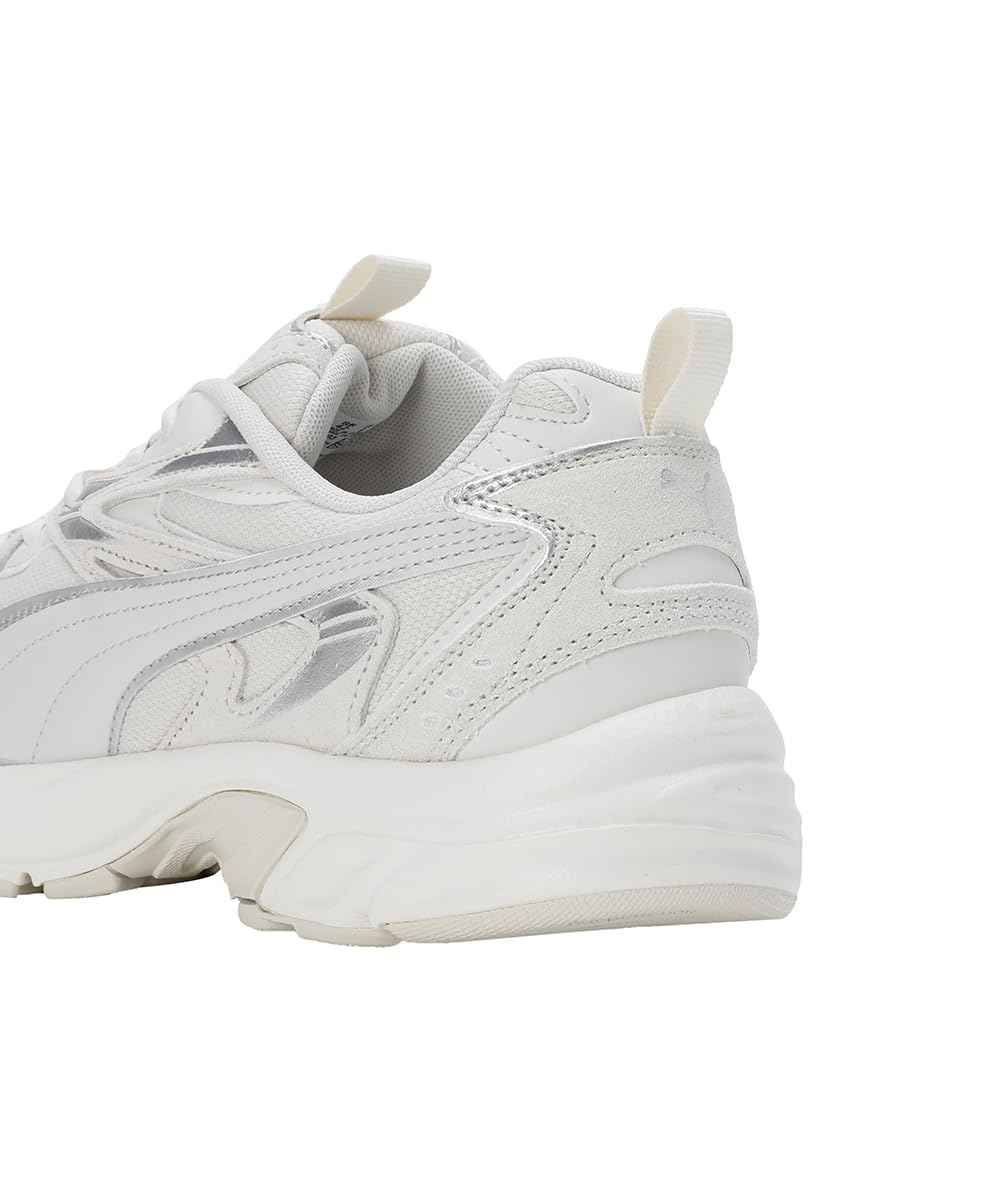 PUMA Erkek/Unisex Milenio Tech Suede-Alpine Snow-Vapor Gray-Frosted Ivory Low Boot 42.5