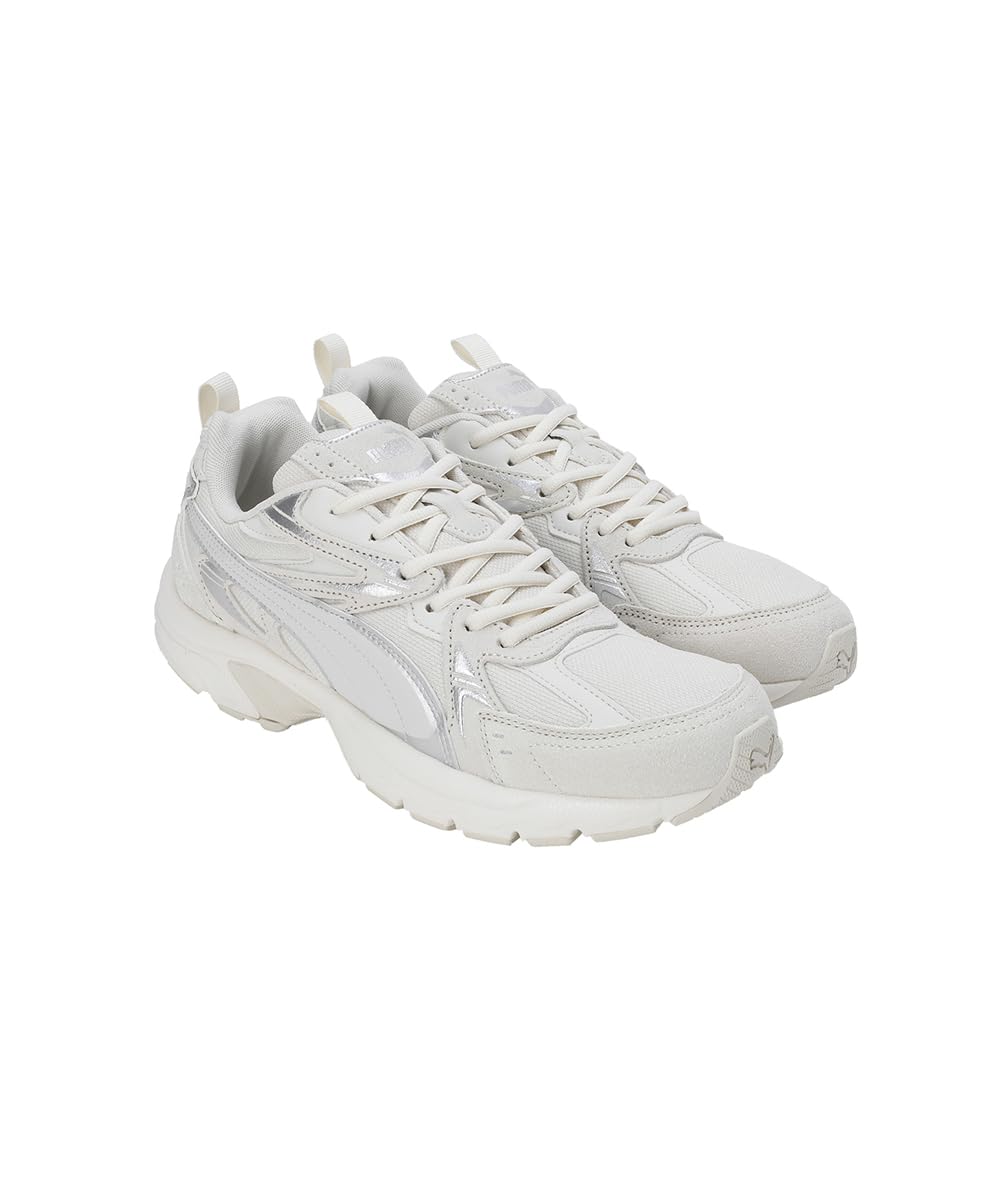 PUMA Erkek/Unisex Milenio Tech Suede-Alpine Snow-Vapor Gray-Frosted Ivory Low Boot 42.5