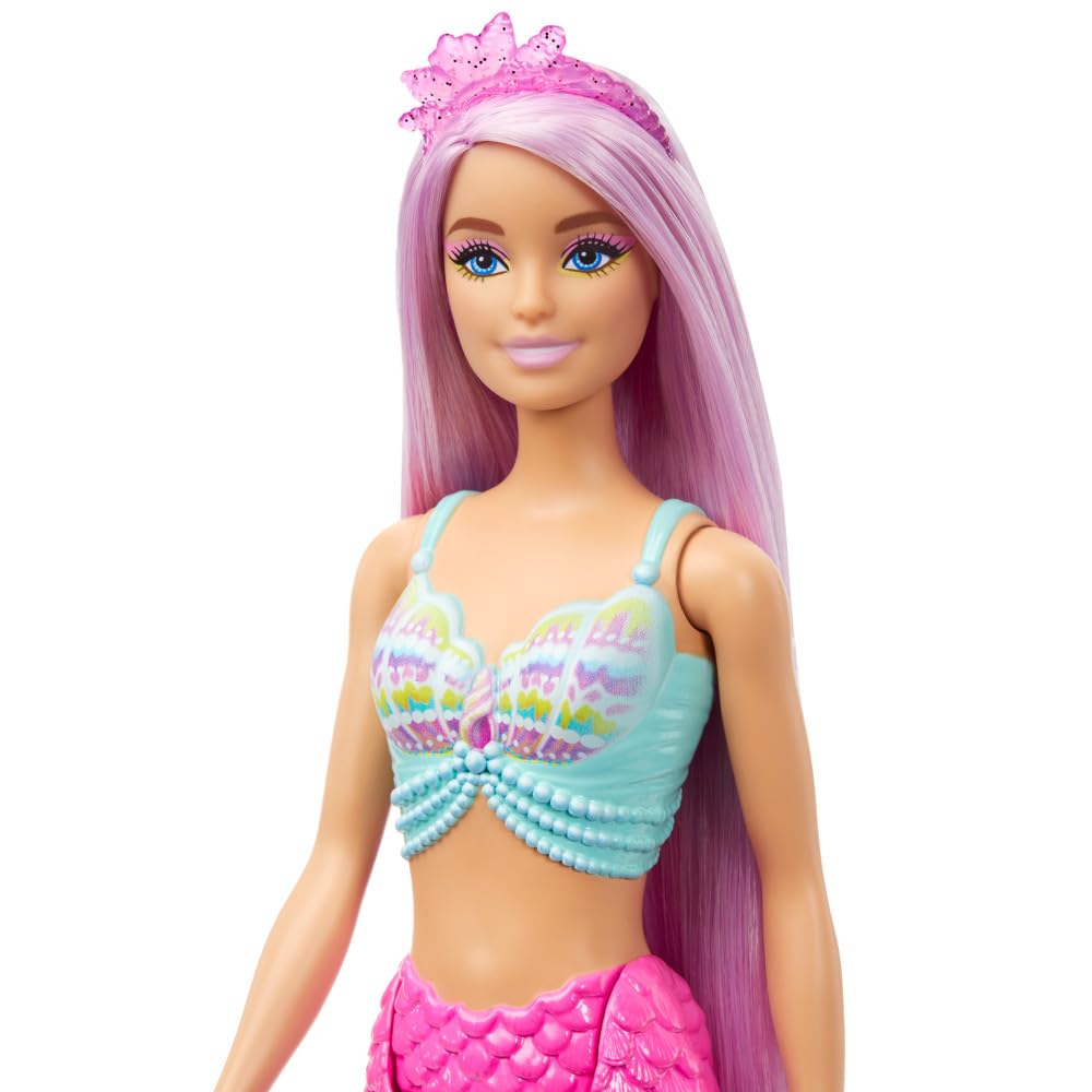 Barbie Uzun Saçlı Muhteşem Deniz Kızı 17 cm uzunluğunda renkli saçlı deniz kızı ​Barbie ile saç şekillendirme oyunlarına uygun aksesuarlar HRR00