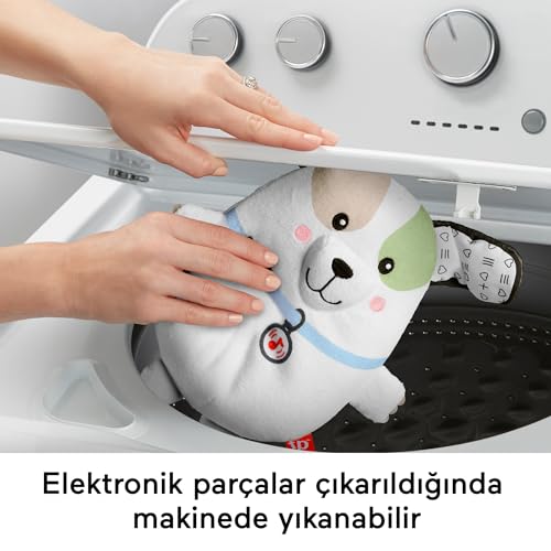 Fisher Price Sevimli Köpekçik Uyku Arkadaşı, yenidoğanlar için pelüş bebek oyuncağı ve taşınabilir ses makinesi, HTJ68