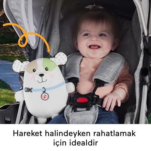 Fisher Price Sevimli Köpekçik Uyku Arkadaşı, yenidoğanlar için pelüş bebek oyuncağı ve taşınabilir ses makinesi, HTJ68