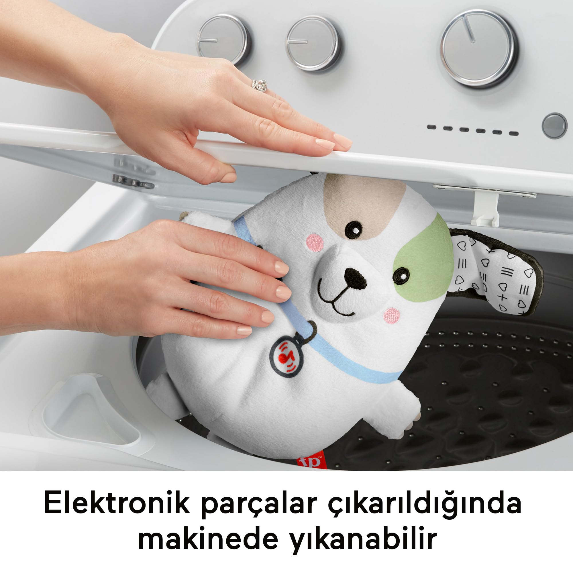 Fisher Price Sevimli Köpekçik Uyku Arkadaşı, yenidoğanlar için pelüş bebek oyuncağı ve taşınabilir ses makinesi, HTJ68
