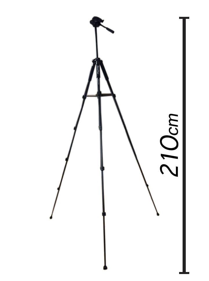 Coverzone Kamera Tripod Bluetooth Kumandalı Kalın Sağlam Alüminyum Kalın Gövdeli Profesyonel Fotoğraf Kamerası Tutucu Çantalı 210 Cm Tripod F910A