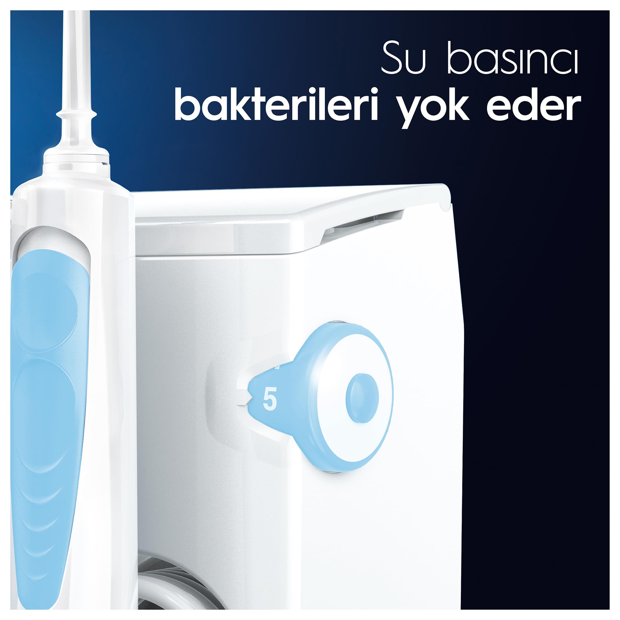 Oral-B Ağız Sağlığı Merkezi: Ağız Duşu, 1 Oxyjet Başlığı, 1 Su Jeti Başlığı