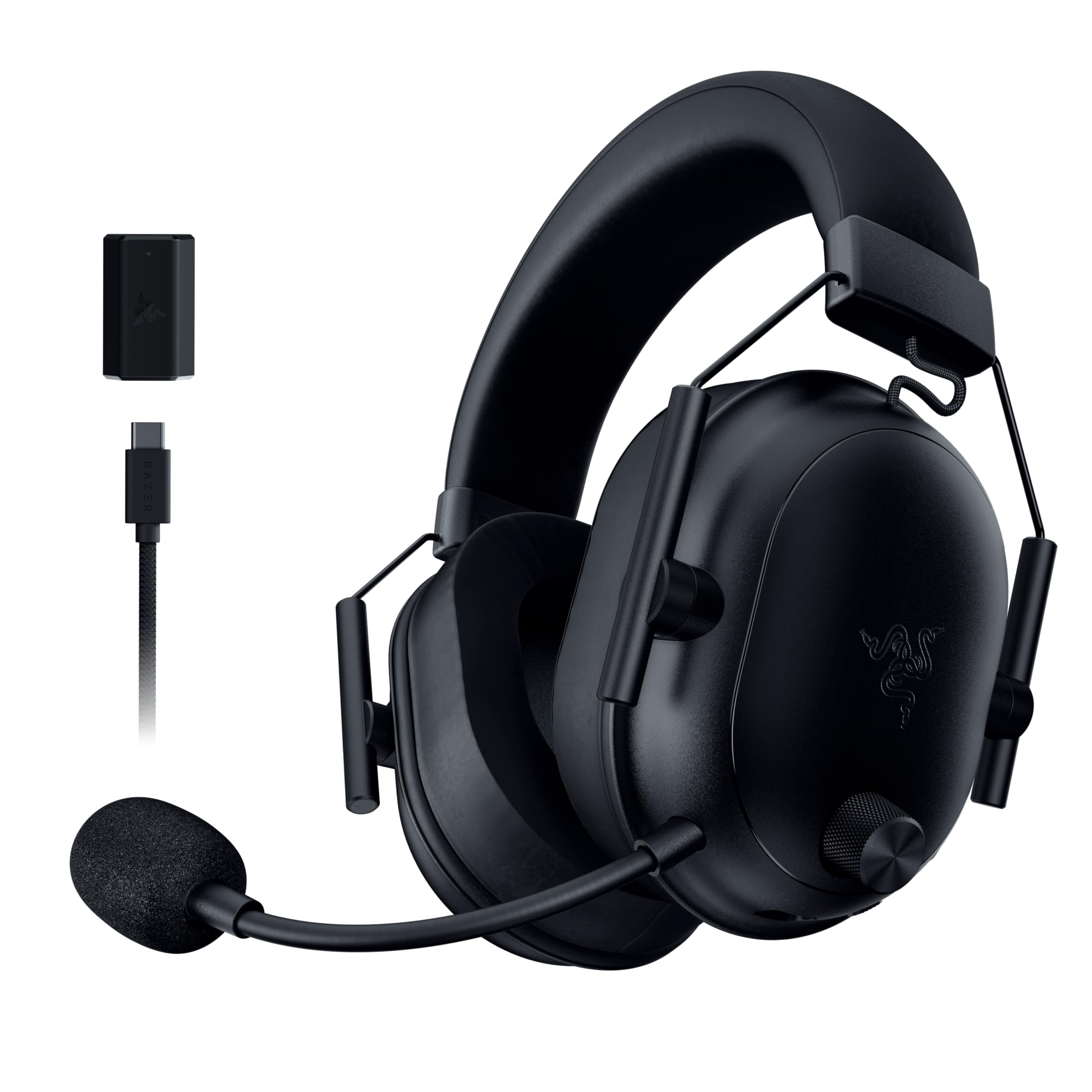 Razer BlackShark V2 HyperSpeed - PC Kablosuz Ultra Hafif E-Spor Kulaklık (280 g, HyperClear Süper Geniş Bant Mik, TriForce Titanium 50 mm Sürücü) Siyah