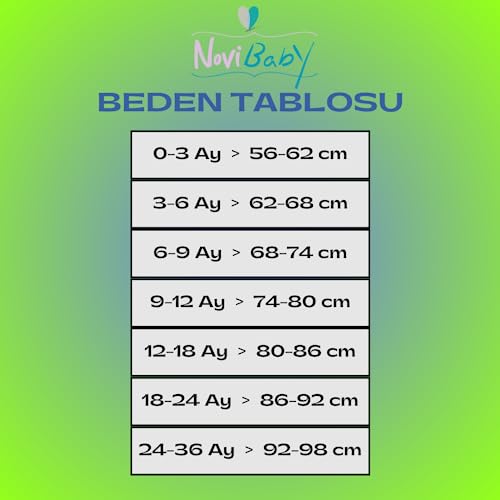 Novibaby 10'lu Ribana Bebek Atlet Body Zıbın Raporlu Çıtçıtlı Beyaz 100% Pamuk - Ribana Bebek Body Z
