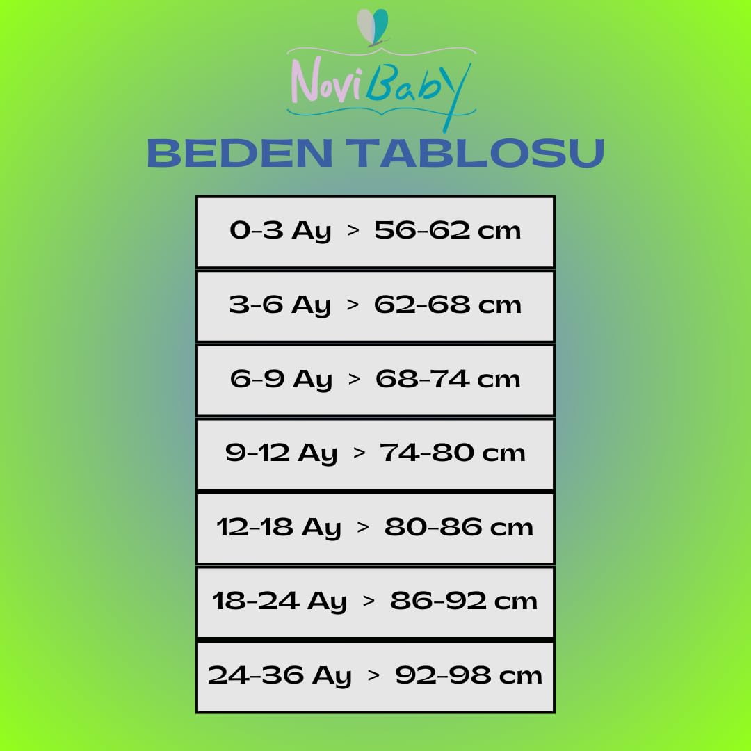 Novibaby 10'lu Ribana Bebek Atlet Body Zıbın Raporlu Çıtçıtlı Beyaz 100% Pamuk - Ribana Bebek Body Z