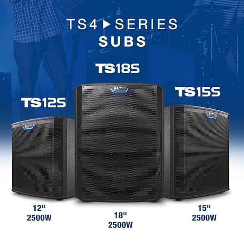 ALTO TS12S - 2500 W 30,48 Cm Derin Bas Hoparlör, Güçlü Pa Hoparlör 6 Seçilebilir Dsp Modlu, 130 Db, 3 İnç (7,62 Cm) Ses Bobinli, 2500W - 12 İnç