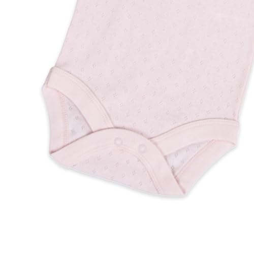 Novibaby 3'lü Jakarlı İp Askılı Bebek Body Zıbın Çıtçıtlı 100% Pamuk, Beyaz Ekru Pembe Bebek Atlet Body Zıbın (Pembe Beyaz Ekru, 24-36 Ay)