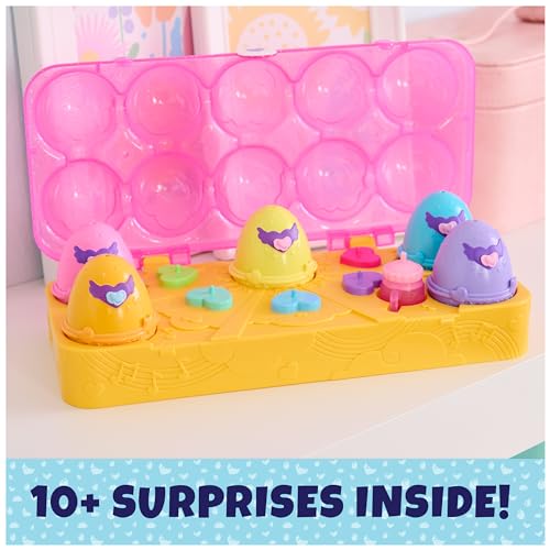 Hatchimals Canlı, Pembe ve Sarı Yumurta Karton Oyuncak, Kendinden Kuluçka Yumurtalarında 6 Mini Figürlü, 11 Aksesuar, Kız ve Erkek Çocuk Oyuncakları 3 yaş ve üzeri