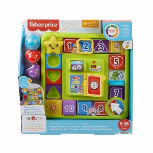 Fisher-Price Köpekçiğin Oyun İstasyonu Fisher-Price Müzikli Canlandırma Masa Oyunu Bebek Oyuncağı, Eğlen ve Öğren Köpekçik'in Oyun İstasyonu, Çok Dilli Versiyon HRB70