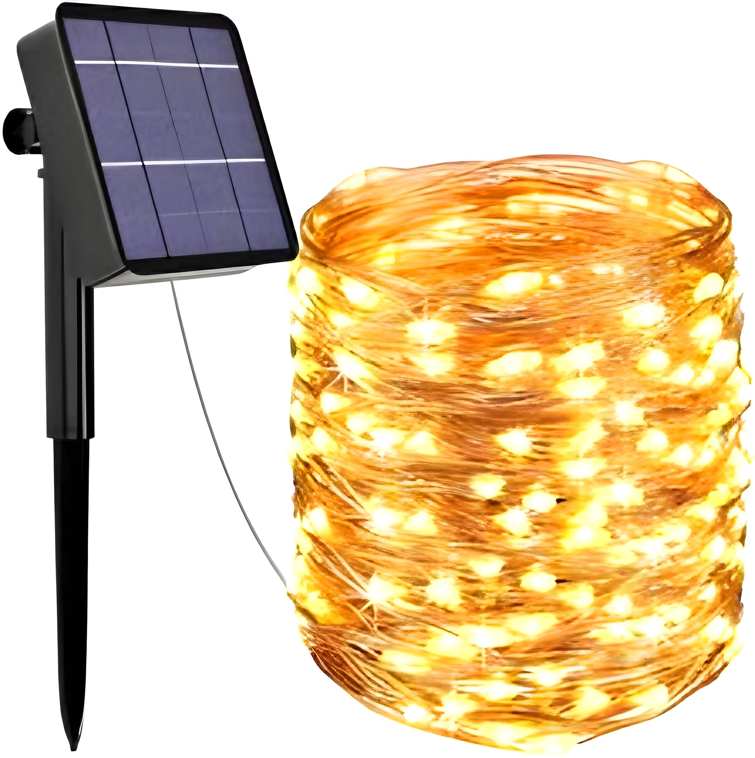 Ack Solar Güneş Enerjili Gün Işığı,100 Led, 10 Metre, 8 Modlu, Peri Led Bahçe, Veranda, Avlu, Balkon, Havuz Kenarı, Düğün, Parti, Peyzaj Aydınlatma Su Geçirmez Lamba