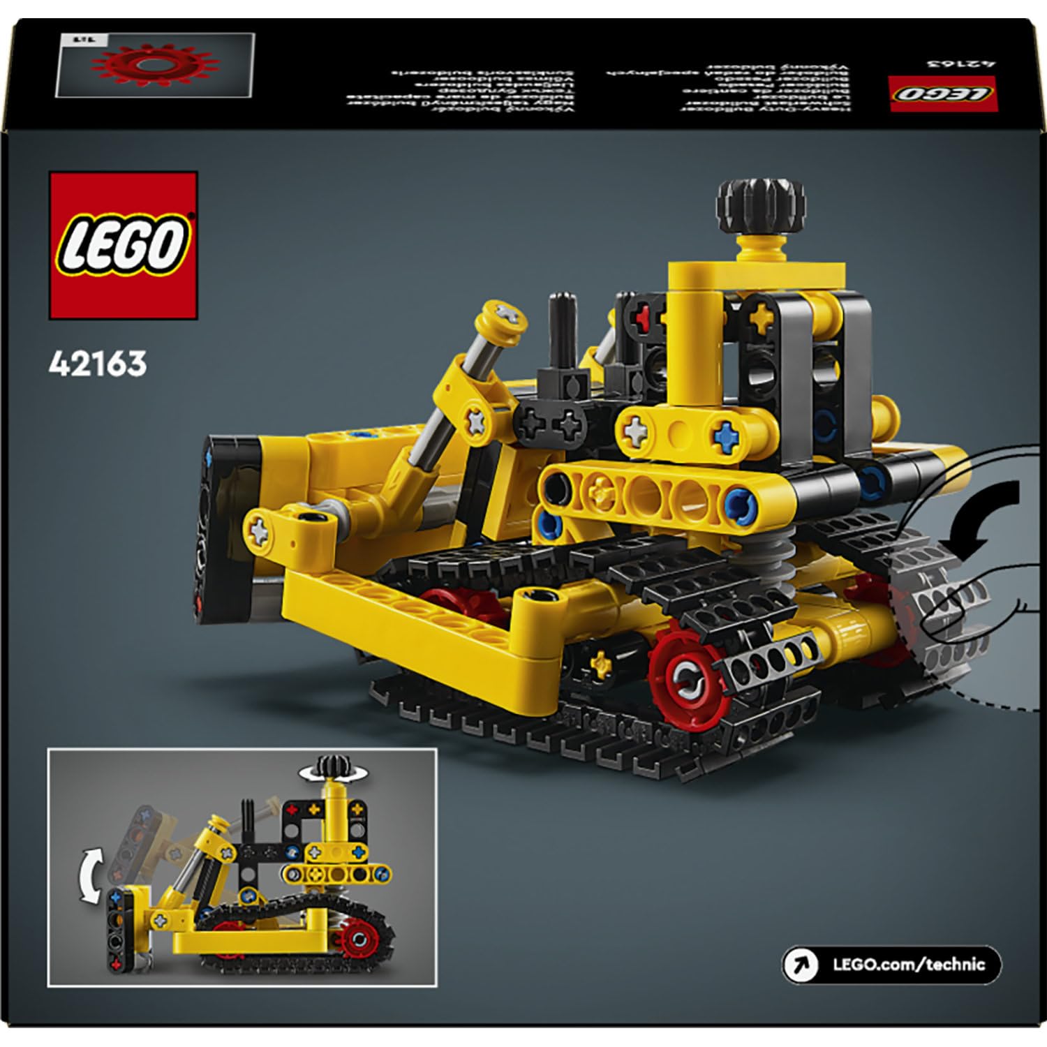 LEGO Technic Ağır İş Buldozeri 42163 – 7 Yaş ve Üzeri Kız ve Erkek Çocuklar için Doğum Günü Hediyesi
