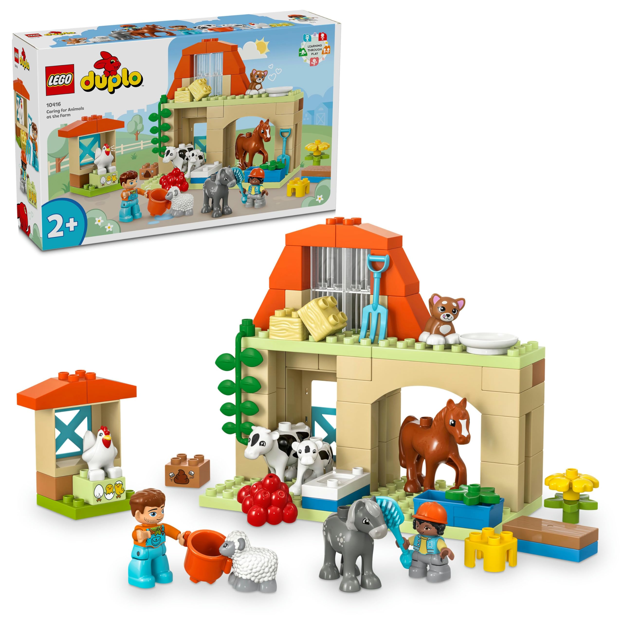 LEGO DUPLO Kasabası Çiftlikte Hayvanların Bakımı 10416, 2 Yaş ve Üzeri Çocuklar için Rol Yapma Faali