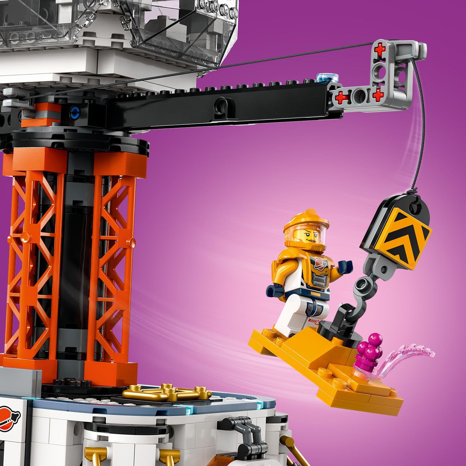 LEGO City Uzay Üssü ve Roket Fırlatma Rampası 60434-8 Yaş ve Üstü Kız ve Erkek Çocukları için Uzay Gemisi, 6 Minifigür, Robot ve 2 Uzaylı Figürü İçeren Oyuncak Seti, Doğum Günü Hediyesi (1422 Parça)
