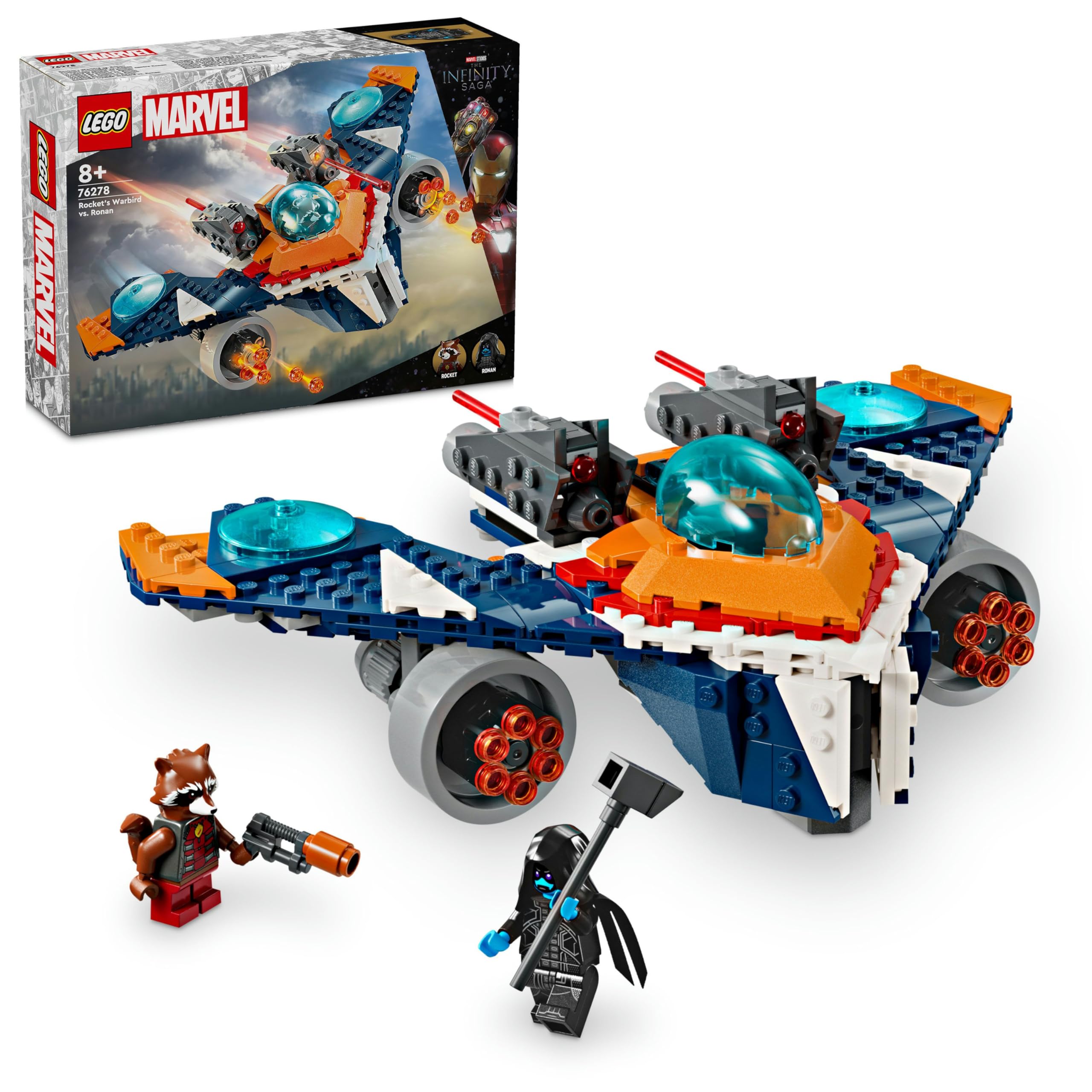 LEGO | Marvel Rocket’in Warbird Aracı Ronan’a Karşı 76278 – 8 Yaş ve Üzeri Süper Kahraman Seven Çocuklar İçin İnşa Edilebilen Uzay Gemisi İçeren Yaratıcı Oyuncak Yapım Seti (290 Parça)