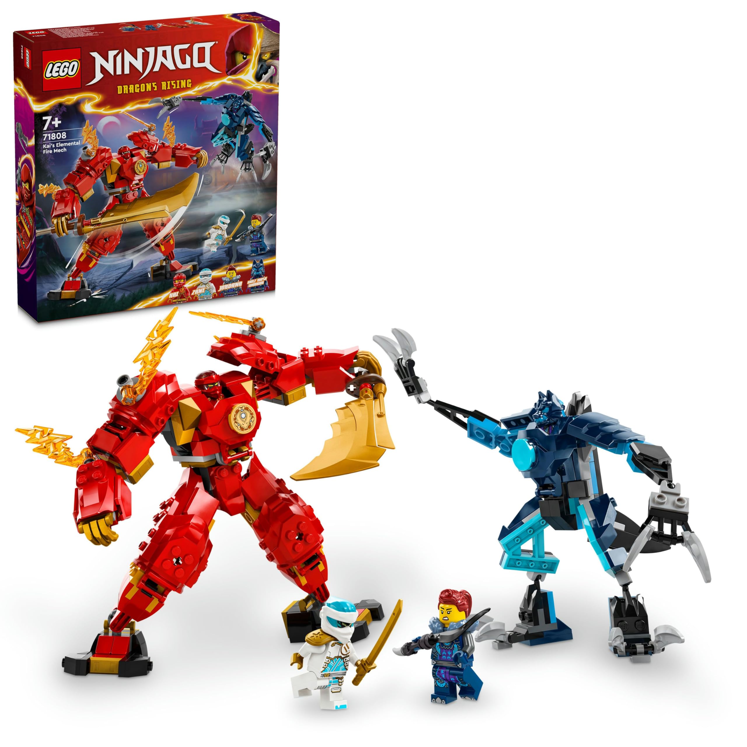 LEGO NINJAGO Kai’nin Ateş Elementi Robotu 71808 – 7 Yaş ve Üzeri Kız ve Erkek Çocukları için Ninja F