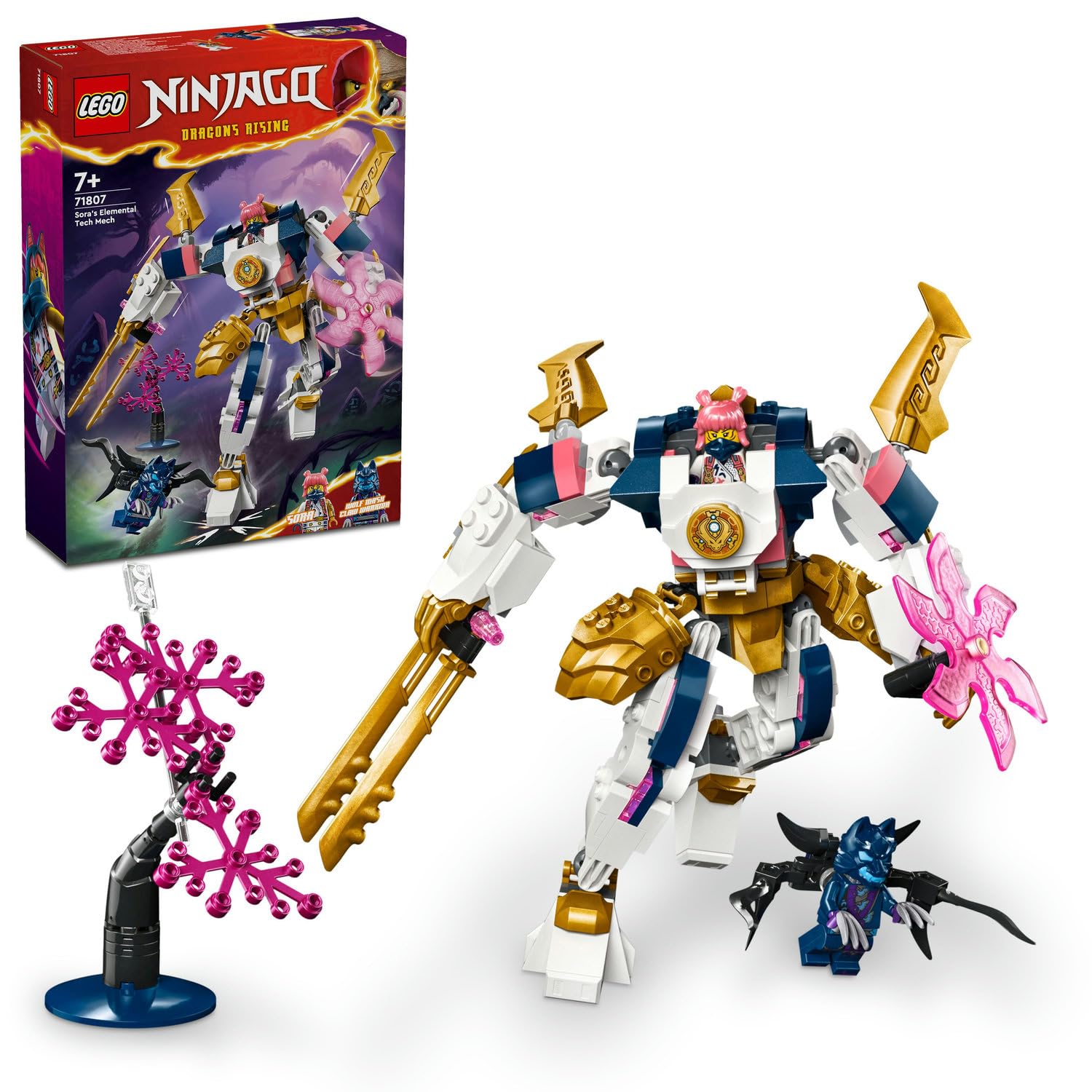 LEGO NINJAGO Sora’nın Teknoloji Elementi Robotu 71807-7 Yaş ve Üzeri Çocuklar için Aksiyon Figürü İçeren Yaratıcı Oyuncak Yapım Seti (209 Parça)