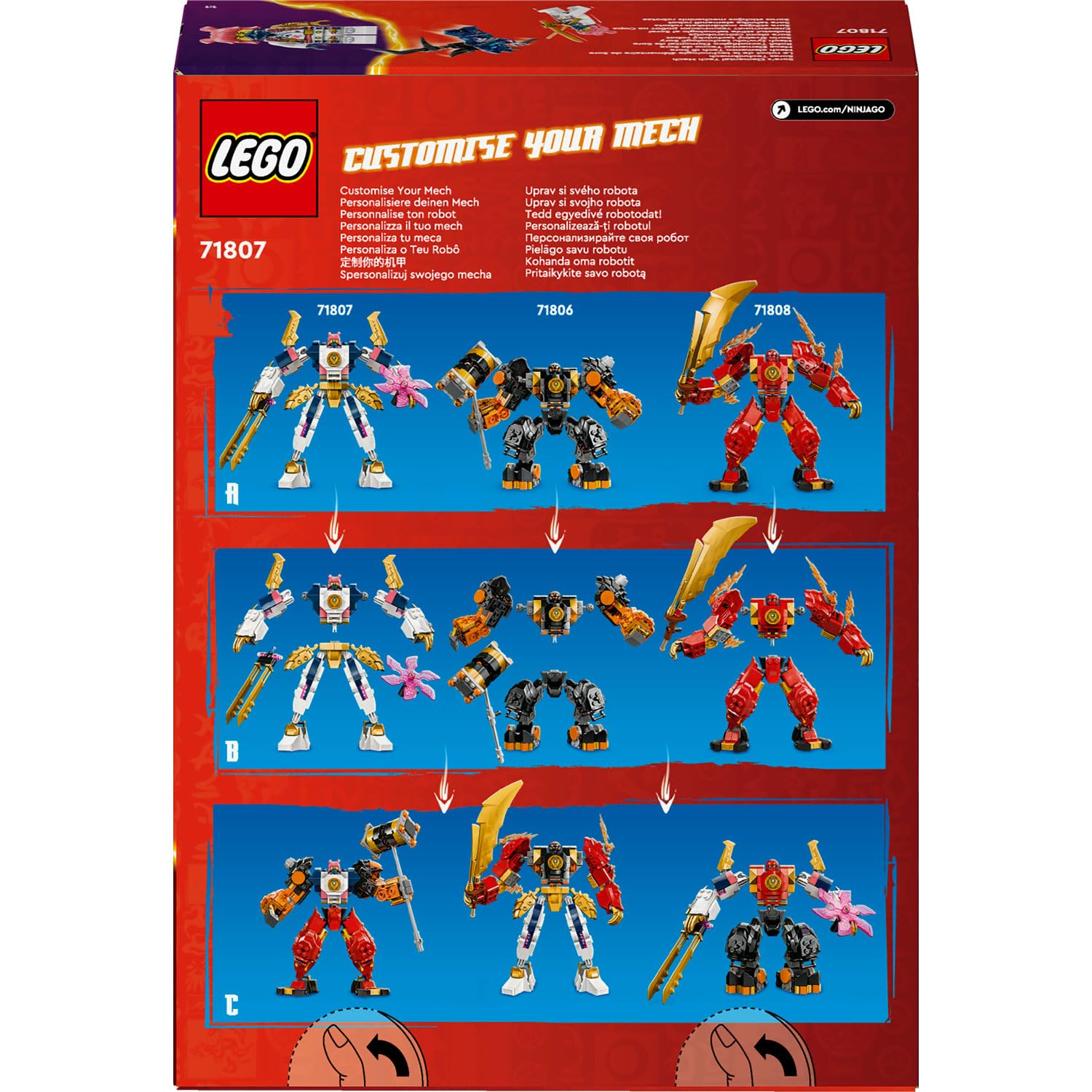 LEGO NINJAGO Sora’nın Teknoloji Elementi Robotu 71807-7 Yaş ve Üzeri Çocuklar için Aksiyon Figürü İçeren Yaratıcı Oyuncak Yapım Seti (209 Parça)