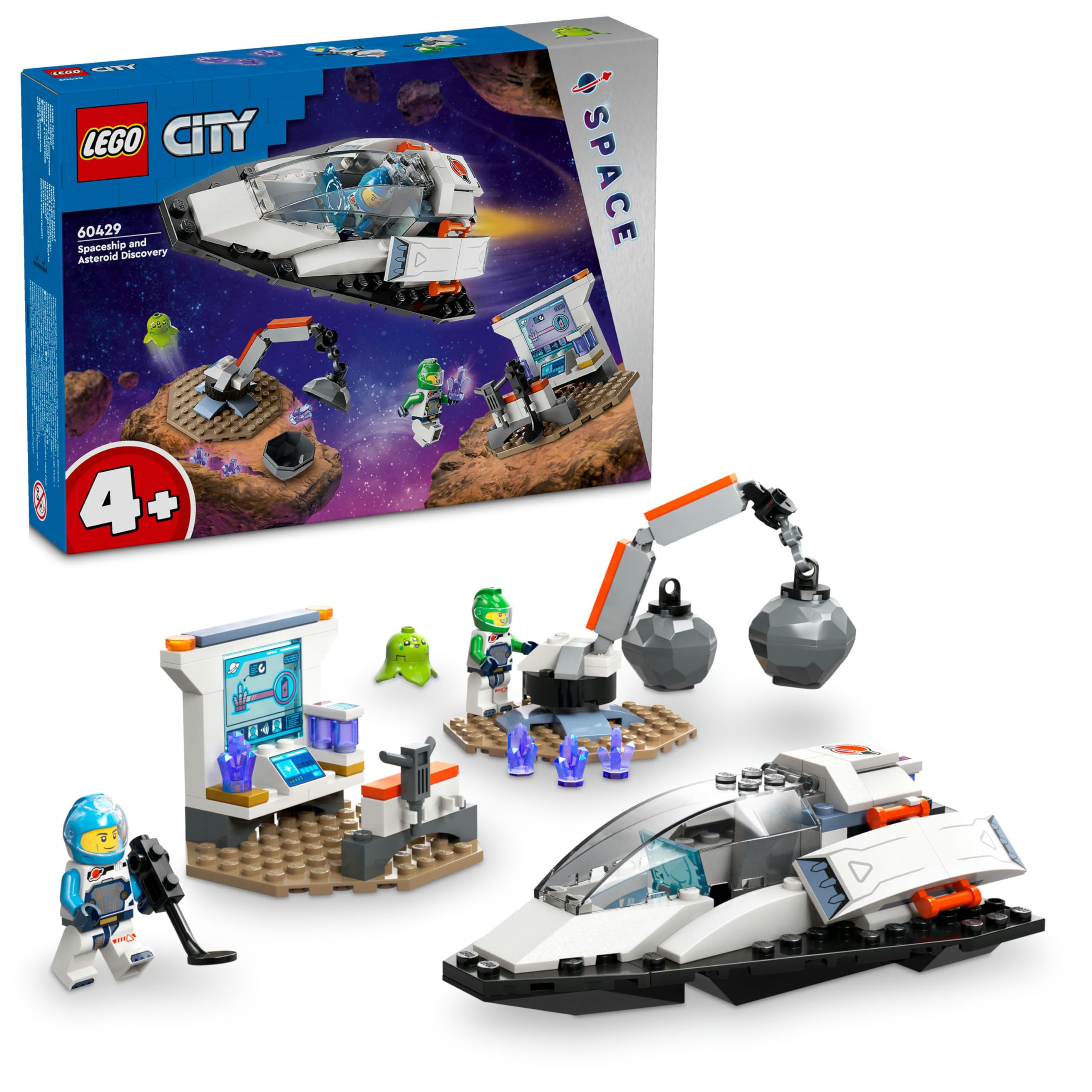LEGO City Uzay Gemisi ve Asteroit Keşfi 60429 – 4 Yaş ve Üzeri Çocuklar için Hediye Fikri, Meteroit,