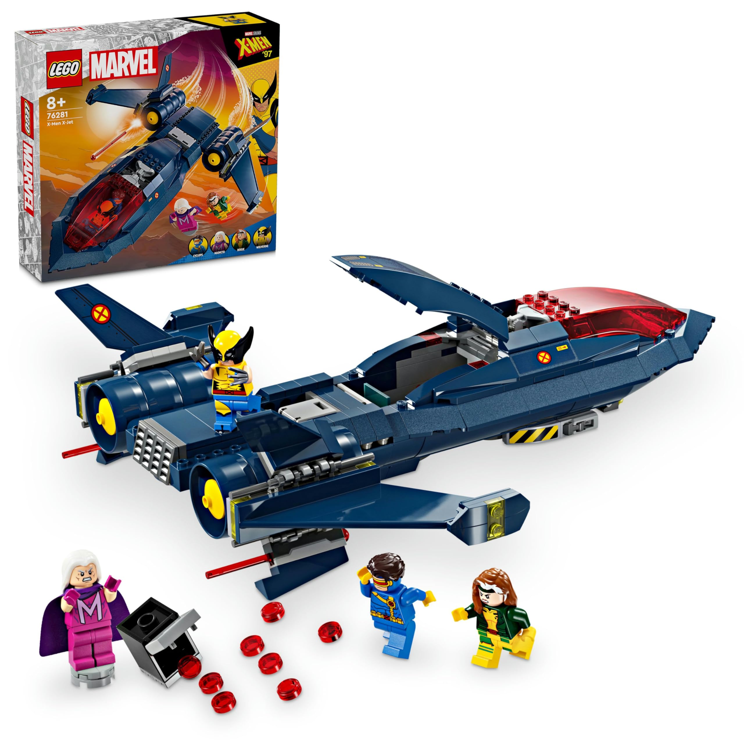 LEGO | Marvel X-Men X-Jet 76281 – 8 Yaş ve Üzeri Süper Kahraman Seven Çocuklar İçin İnşa Edilebilen Oyuncak Uçak Modeli İçeren Yaratıcı Oyuncak Yapım Seti (359 Parça)