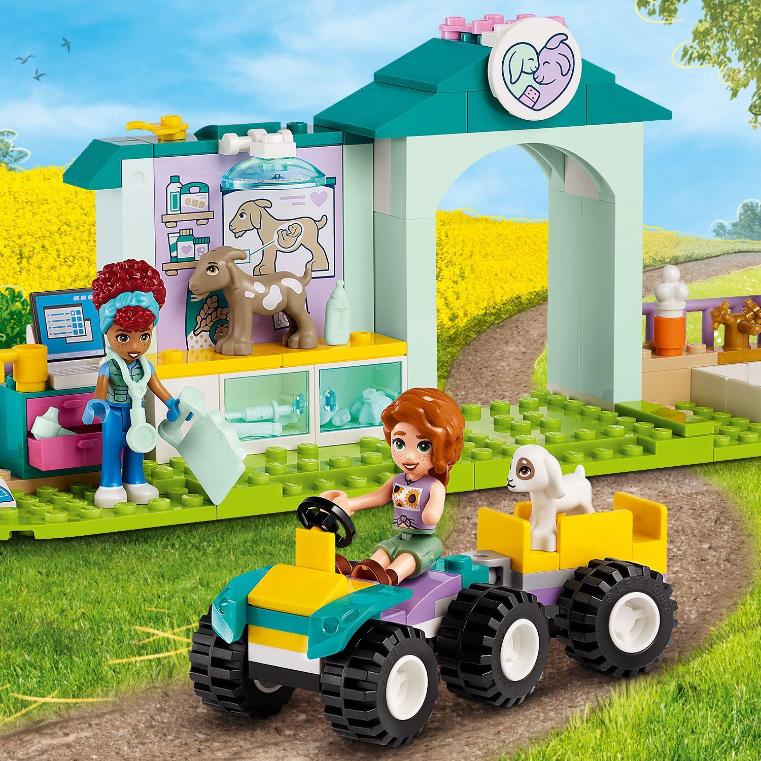 LEGO Friends Çiftlik Hayvanı Veteriner Kliniği 42632-4 Yaş ve Üzeri Çocuklar için Hayvan Figürleri İ