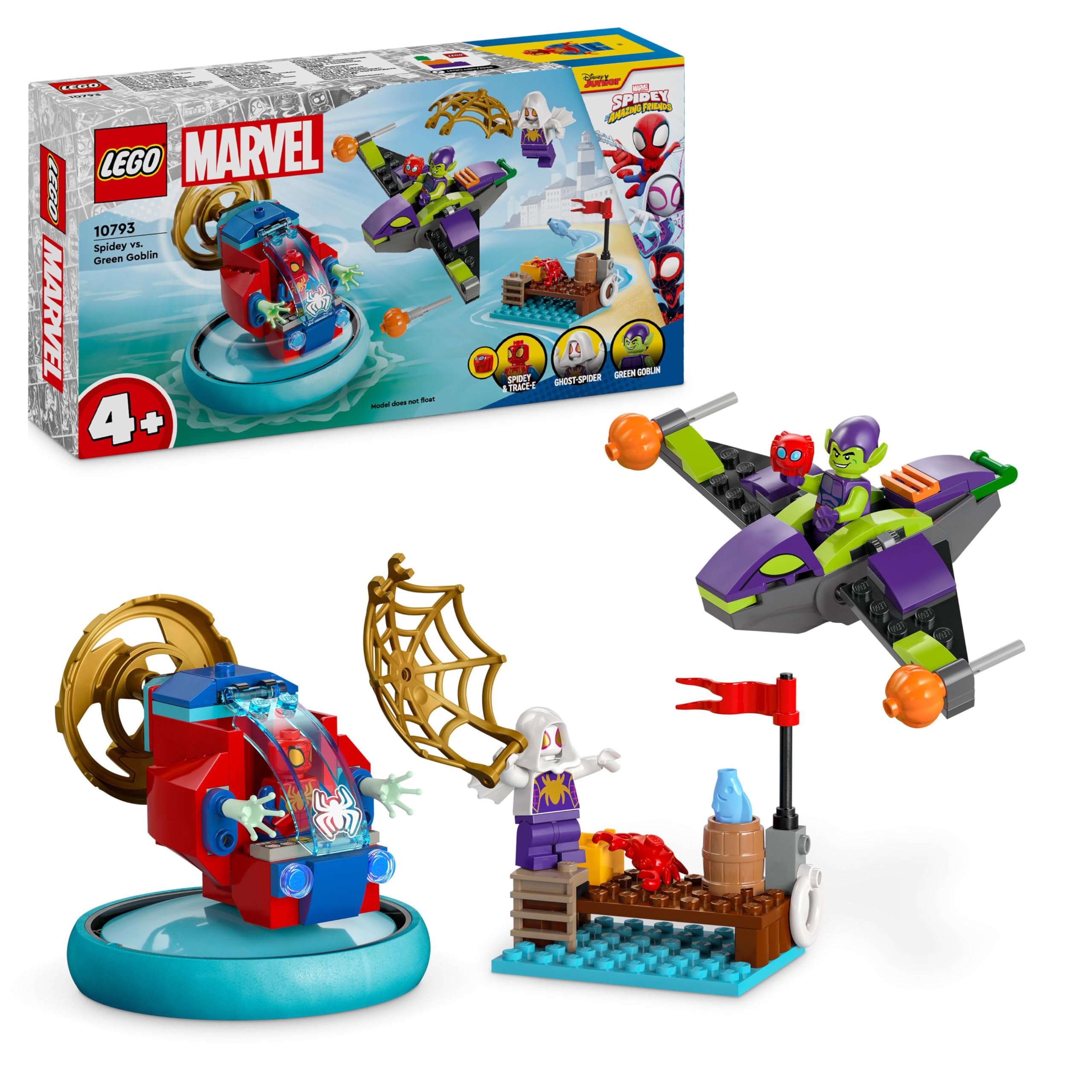 LEGO 4+ Spidey Green Goblin’e Karşı 10793-4 Yaş ve Üzeri Çocuklar için Marvel Örümcek Adam ve Green