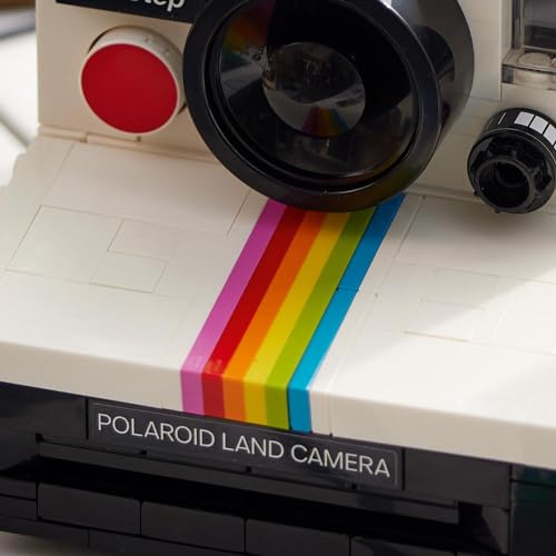 LEGO Ideas Polaroid OneStep SX-70 Kamera 21345 – Fotoğraf Meraklısı Yetişkinler için Koleksiyonluk ve Sergilenebilir Yaratıcı Model Yapım Seti, Doğum Günü Hediyesi Fikri (516 Parça)