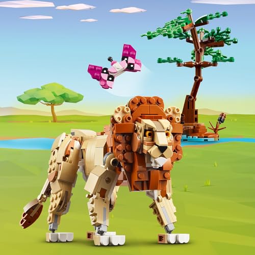 LEGO Creator 3’ü 1 Arada Vahşi Safari Hayvanları 31150-9 Yaş ve Üzeri Çocuklar için İnşa Edilebilen Zürafa, Ceylan ve Aslan Modeliyle Yaratıcı Oyuncak Yapım Seti, Doğum Günü Hediyesi (780 Parça)