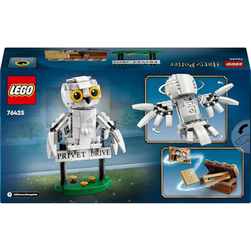 LEGO Harry Potter Hedwig, Privet Drive 4 Numara’da 76425-7 Yaş ve Üzeri Harry Potter Hayranları için Koleksiyonluk Yaratıcı Oyuncak Yapım Seti (336 Parça)
