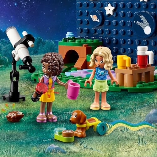 LEGO Yıldız Gözlemleme Kamp Aracı 42603-7 Yaş ve Üzeri Kız ve Erkek Çocuklar için Nova ve Aliya Mini Bebekleri ile Köpek ve Kirpi Hayvan Figürleri İçeren 4x4 Araba Oyuncağı, Hediye Fikri (364 Parça)