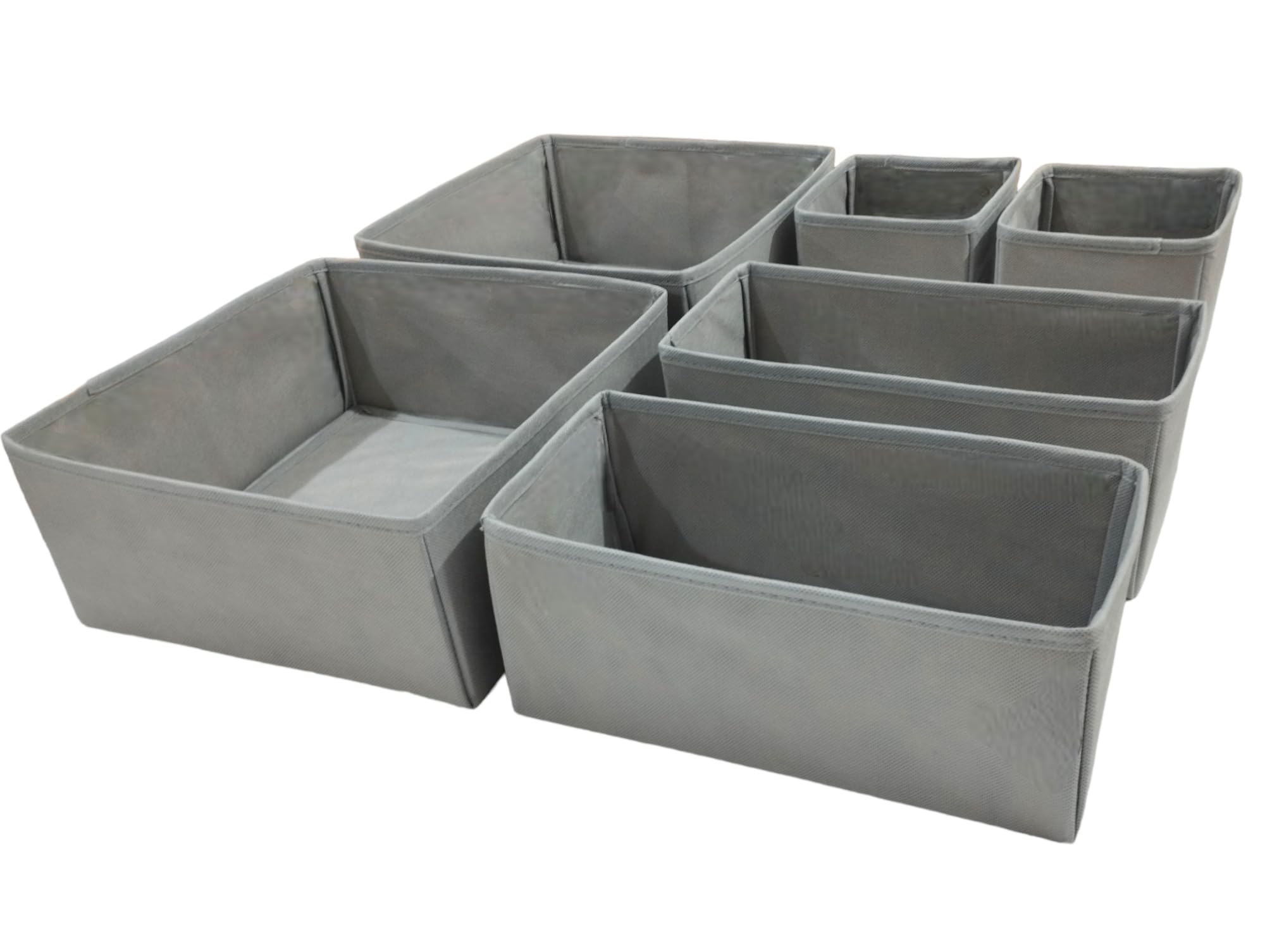 Balkan Room 6'lı Gri Çekmece İçi Düzenleyici Organizer Set - Çok Amaçlı Dolap İçi Kutu Seti