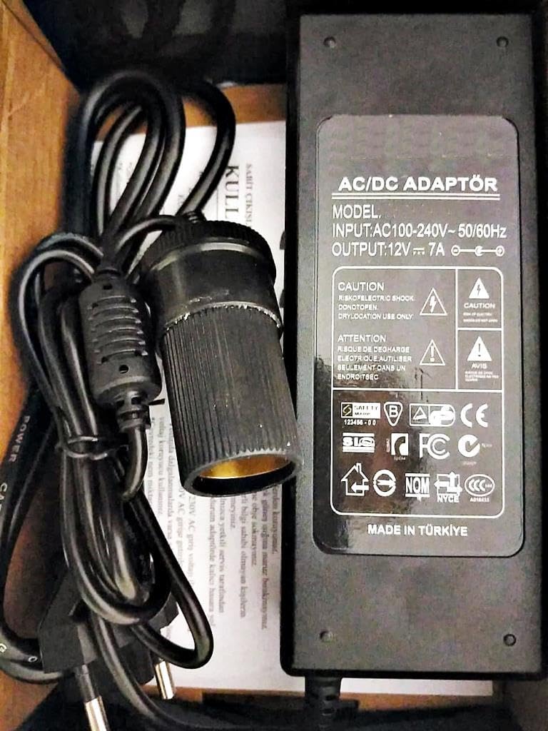 Çakmak Adaptörü Araç Çakmaklık Çevirici Oto buzdolabı Ev Tipi Çevirici Adaptör7Amper/12Volt