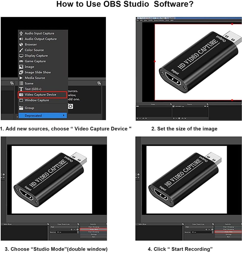 Coverzone Ses Video Yakalama Kartı 1080P 30fps HDMI USB Yakalama Kartları DSLR Video Kamera Oyun - Canlı Akış - Video Konferans - Öğretim için Aksiyon Kamerası ile Kayıt