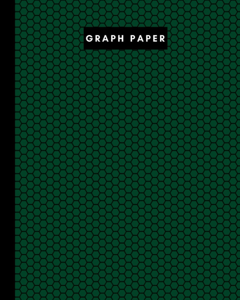 8" x 10" Graph paper - 106 pages - Black Beehive on Racing Green: Imperial 1/4” squared white graph paper and high quality gloss cover by Elizabeth Banks