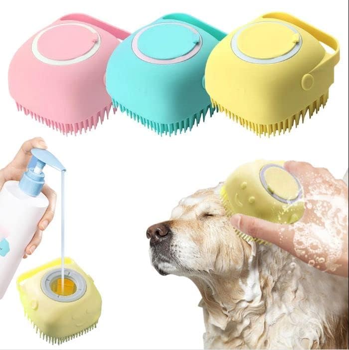 Orret Home Şampuan Hazneli Kedi Köpek Yıkama Kesesi, Masaj Yapan Hayvan Yıkama Fırçası