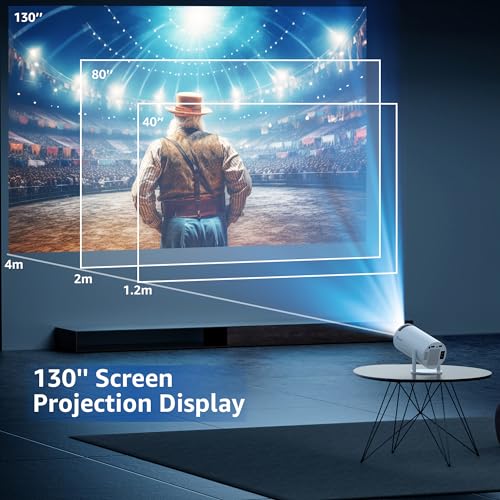 aubor Android TV 11.0 ile Akıllı Projektör, 5G WiFi ve Bluetooth ile 1080P Taşınabilir Projektör, 10