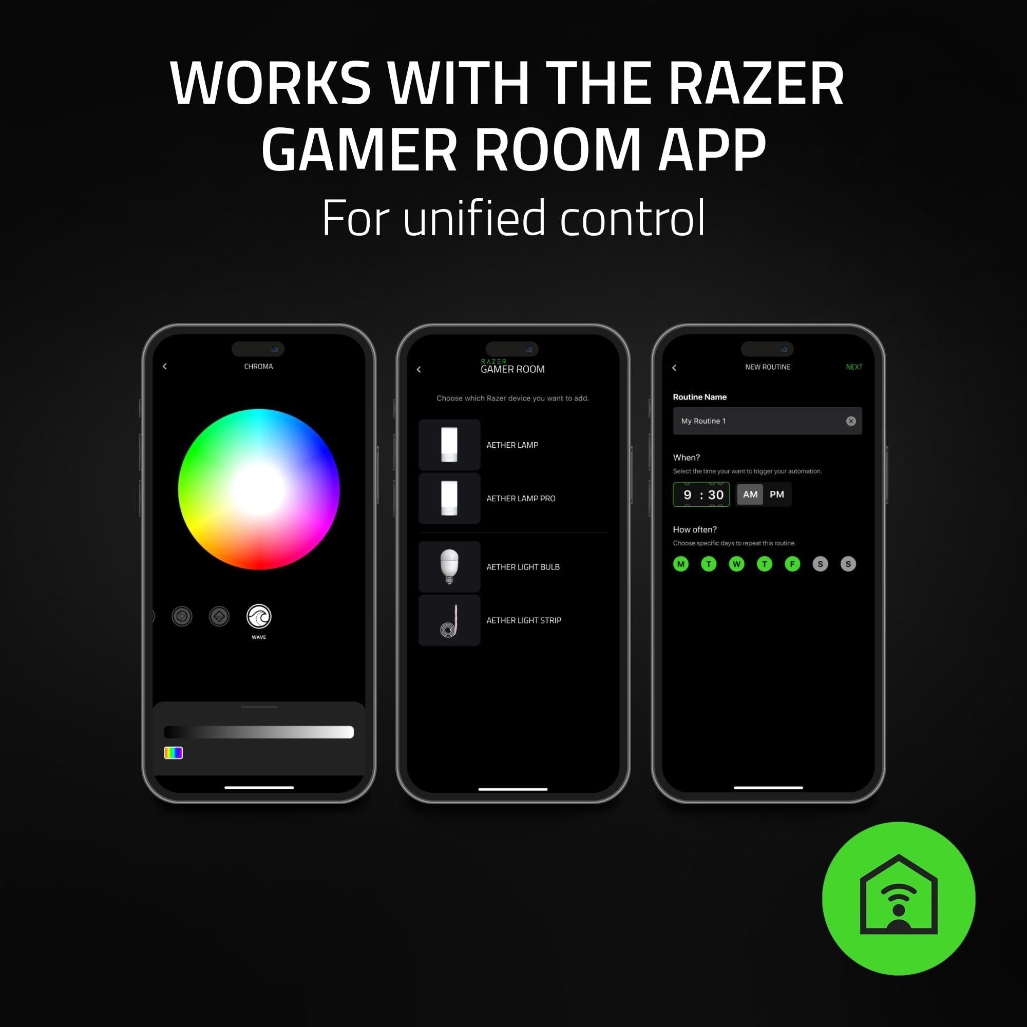 Razer Aether Smart Light - Akıllı Evler için LED Işık (Çok Yönlü Aydınlatma, Chroma RGB ile Desteklenir, Matter ile Uyumlu, Akıllı Ev Uygulamasını Destekler)