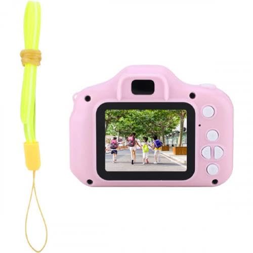 Coofbe 1080P Çocuk Fotoğraf Makinası Video Çekim Makinası 8GB Hafıza Kartlı Çocuklar İçin Dijital Kamera Pembe