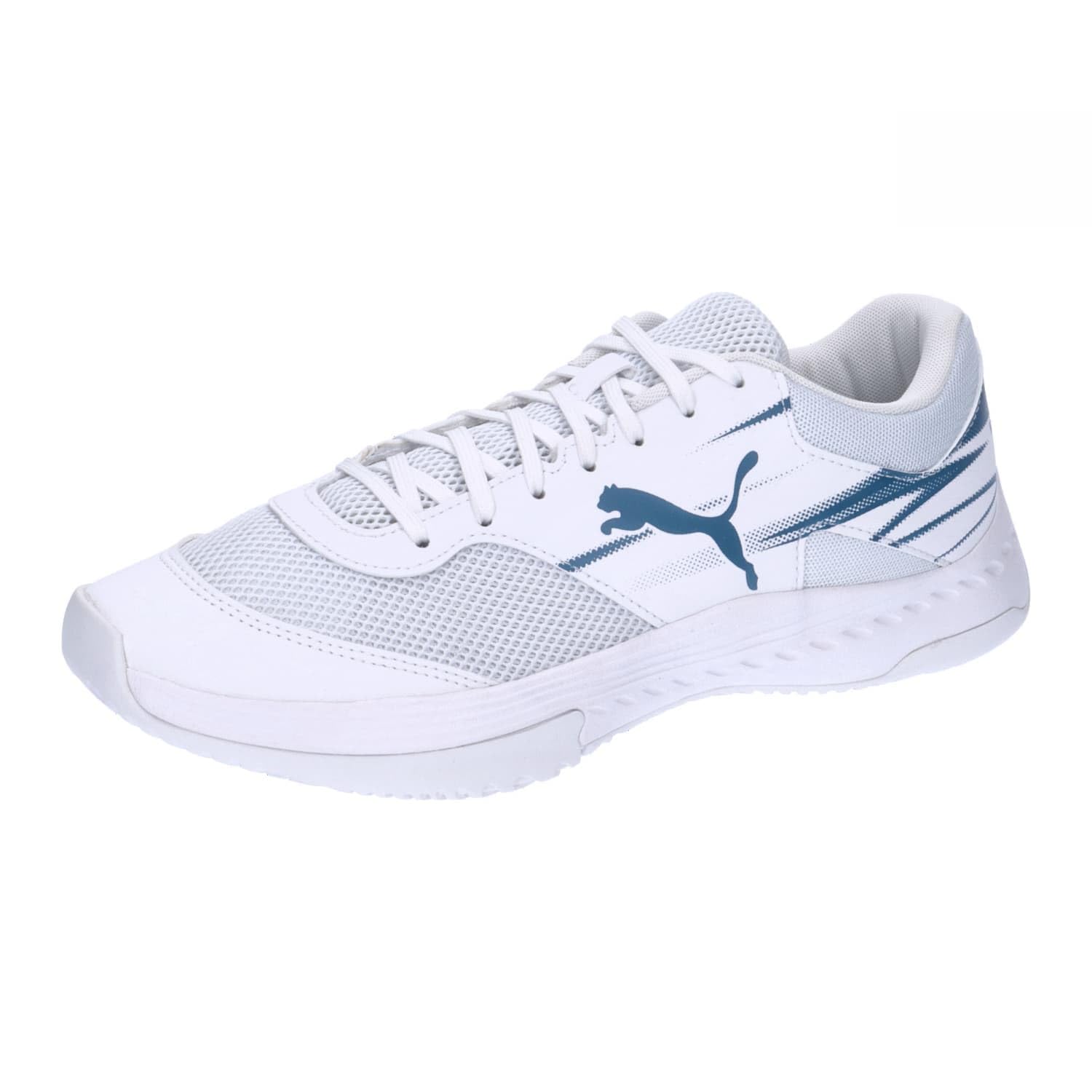 PUMA Unisex Varion II iç mekan saha ayakkabısı, Puma Beyaz Mavi Ufuk, 36 EU
