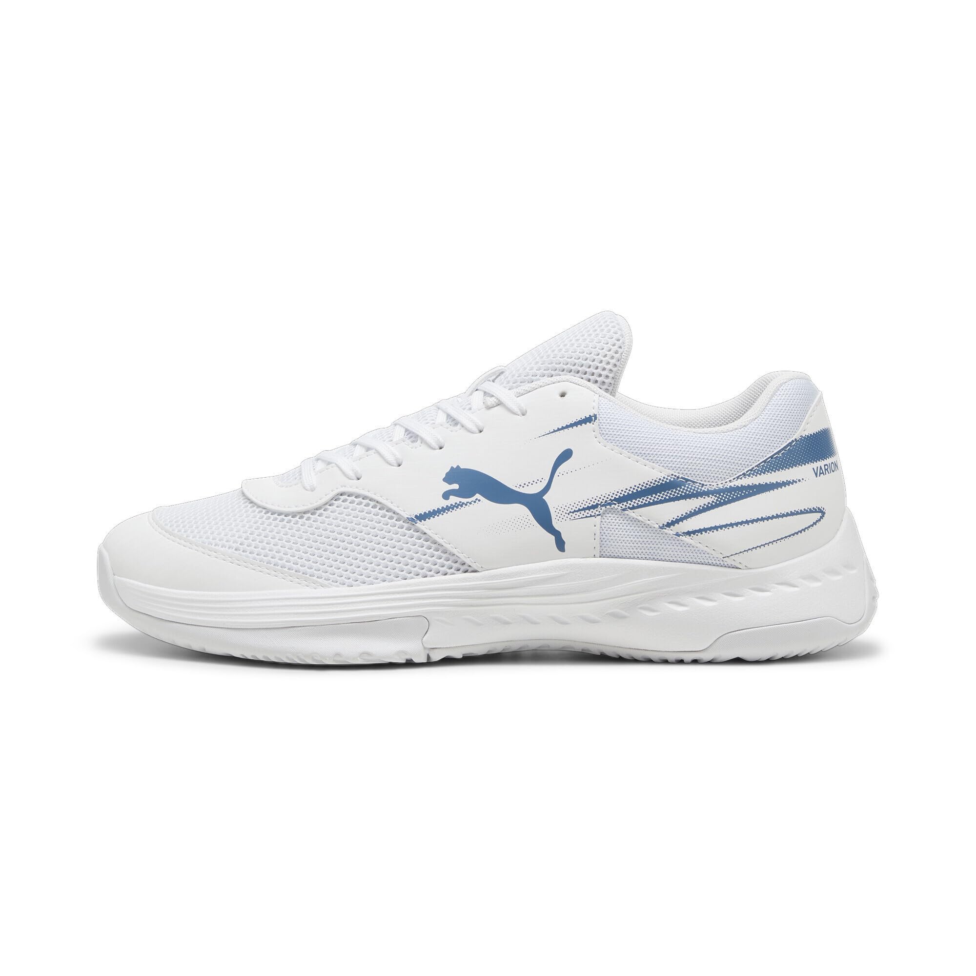 PUMA Unisex Varion II iç mekan saha ayakkabısı, Puma Beyaz Mavi Ufuk, 36 EU