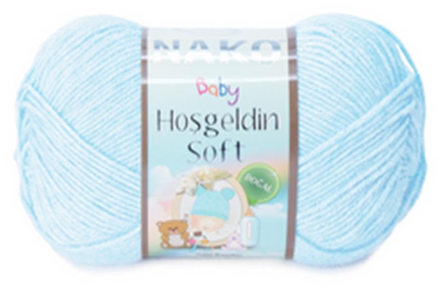 Nako Hoşgeldin Soft Bebek Yünü El Örgü İpliği 100 Gr 10305 Mavi