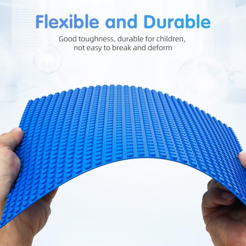 HOTUT Yapı Taşları Taban Plakası, 6 adet 25,5 x 25,5 cm - Klasik Yapı Temeli, Çocuklar için Eğitici Oyuncaklar, Ev ve Okul için Yaratıcı Yapı Seti