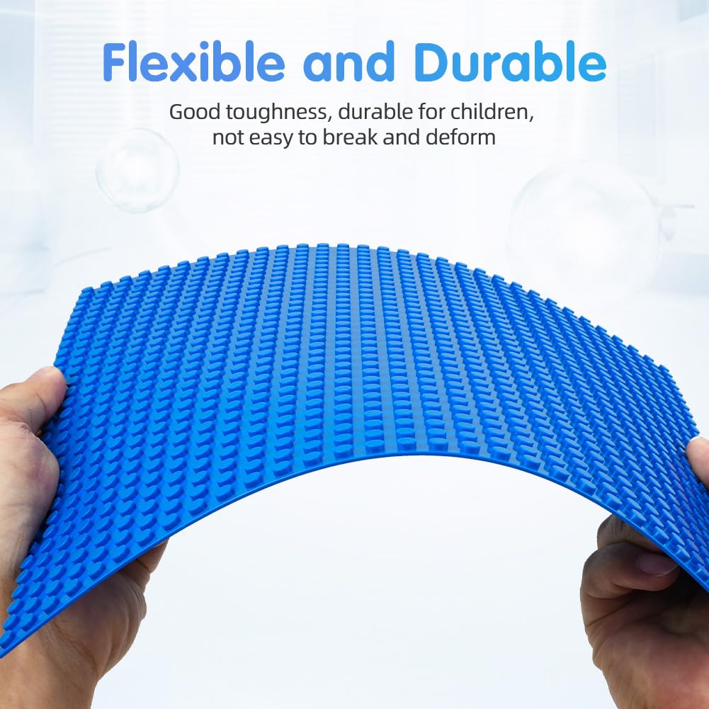 HOTUT Yapı Taşları Taban Plakası, 6 adet 25,5 x 25,5 cm - Klasik Yapı Temeli, Çocuklar için Eğitici Oyuncaklar, Ev ve Okul için Yaratıcı Yapı Seti