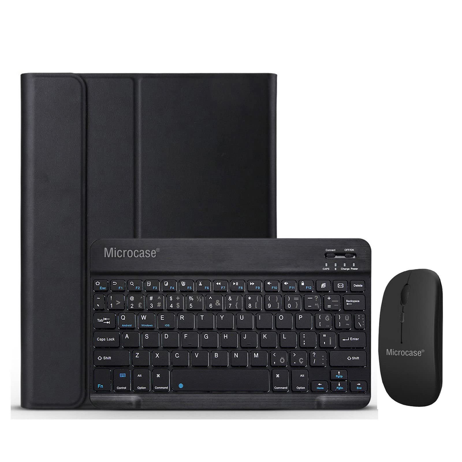 Microcase Huawei Matepad 11.5 inch Tablet Bluetooth Klavye ve Mouse + Standlı Kılıf - BKK6