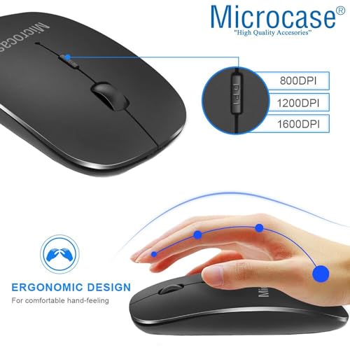 Microcase Huawei Matepad 11.5 inch Tablet Bluetooth Klavye ve Mouse + Standlı Kılıf - BKK6