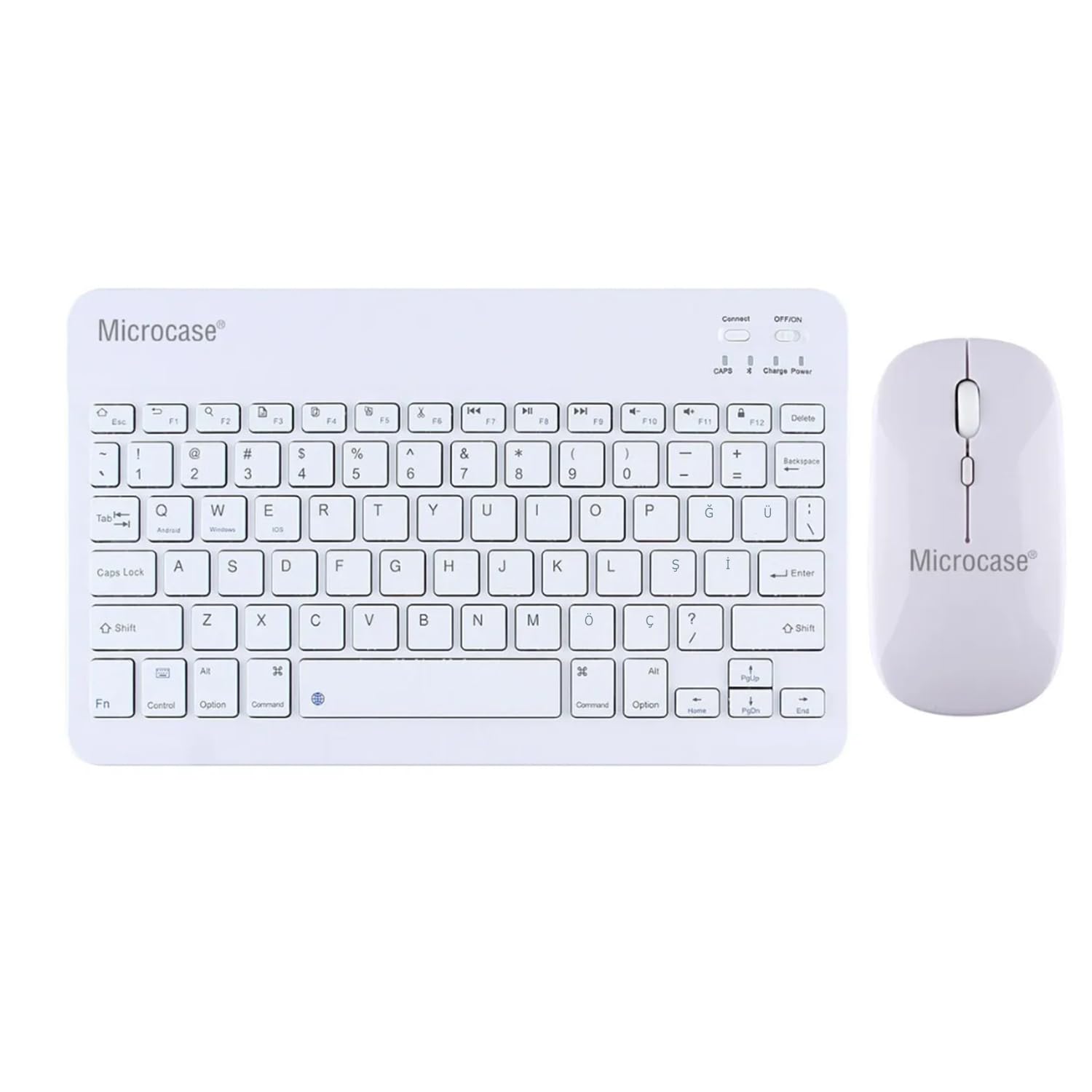 Microcase Tablet ve Telefonlar için Türkçe Q Bluetooth Klavye ve Mouse Set - AL3476 (Siyah)