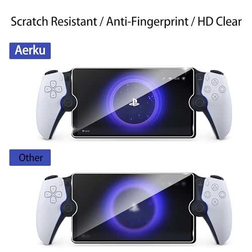 FDHYFGDY Sony PS5 Playstation Portal için Ekran Koruyucu Folyo Sert Cam 2 Adet [2 Adet] Sertlik Derecesi 9H, Çizilmez, Kabarcıksız, Parmak İzi Tutmaz, HD Koruma